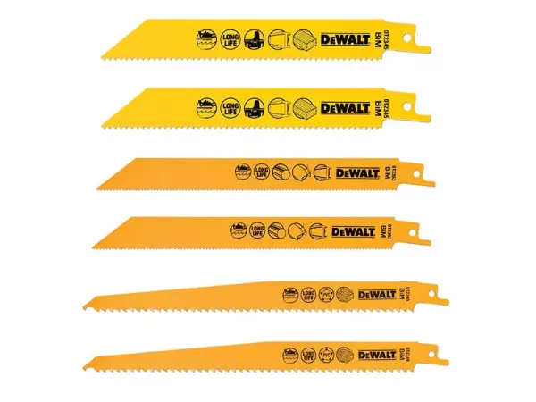 Dewalt - Set Bilah Gergaji Reciprocating DT2444, 6 Keping