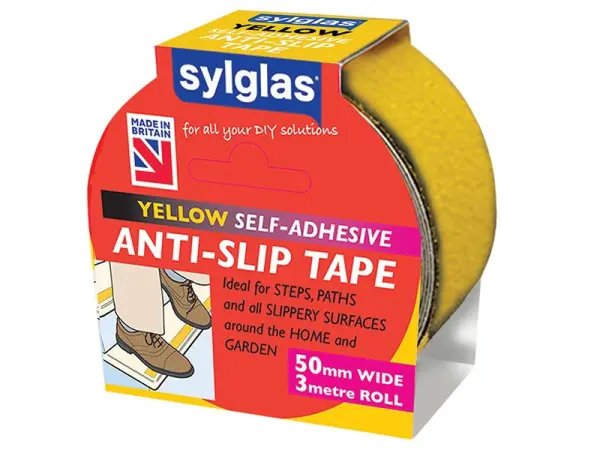 Sylglas Cinta Antideslizante Amarilla, 50mm x 3m