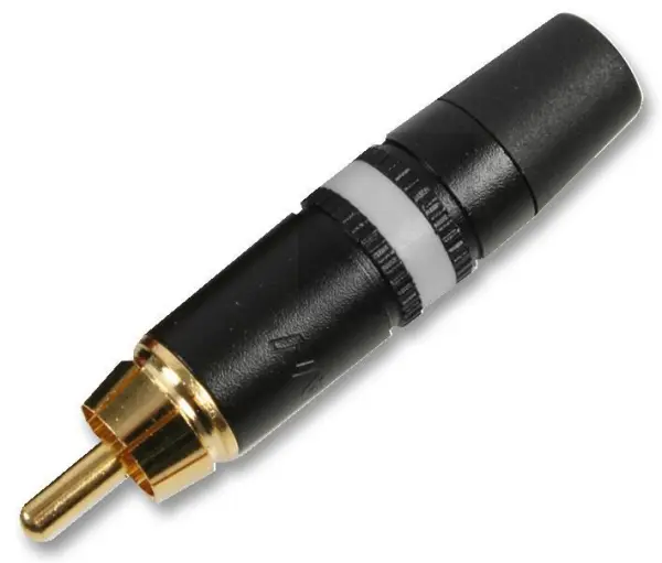 REAN White Phono Plug με Χρυσωμένες Επαφές