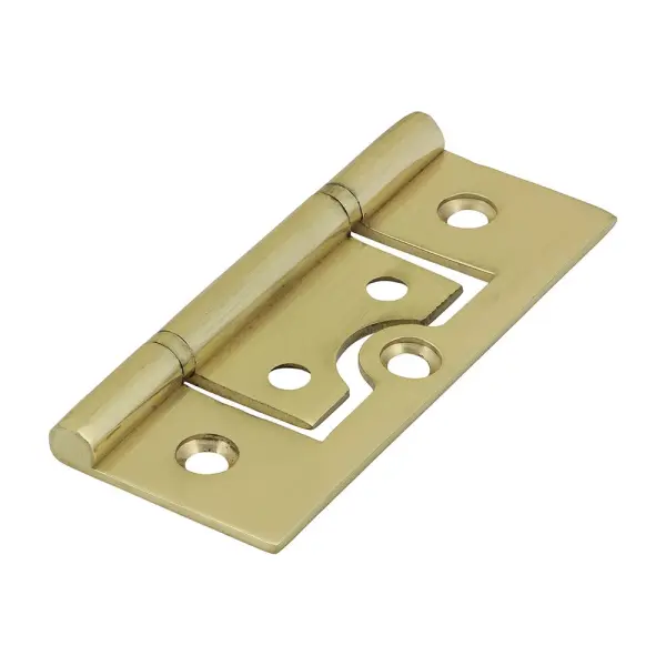 Timco Plain Bearing Flush Hinges, Solid Brass, 75x50mm, 2-Pack