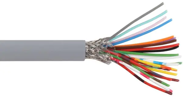 MULTICOMP PRO - Kabel Perisai 20-Terabas 7-2-20C, 0.2mm, Kelabu, 25m