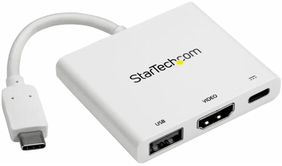 STARTECH Adaptador USB-C para HDMI 4K 30Hz e USB 3.0 com PD, Branco