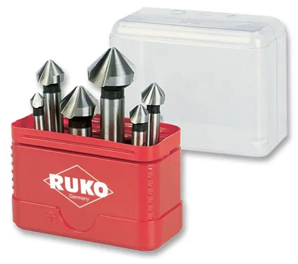 RUKO 6 Piece 90° Countersink & Deburring Set 6.3-20.5mm