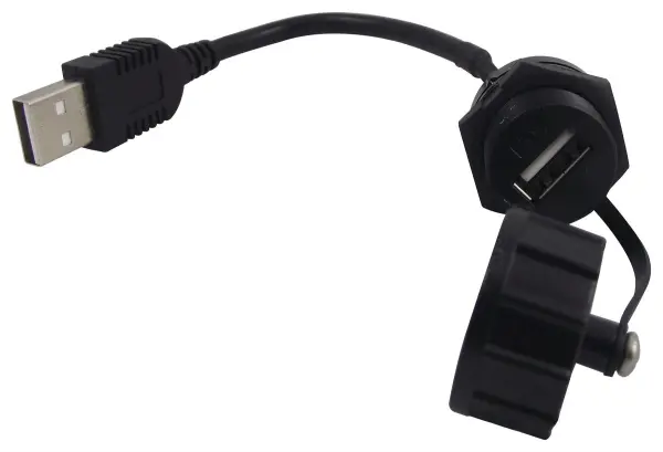 MULTICOMP USB Type A Mannelijk naar Vrouwelijk Adaptor, Zwart, 100mm