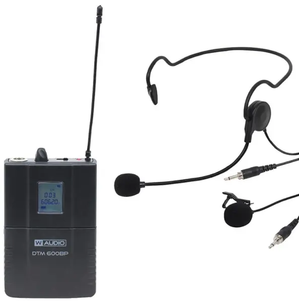 W AUDIO Beltpack Wireless Microphone System, 606-614MHz, MIC73V2