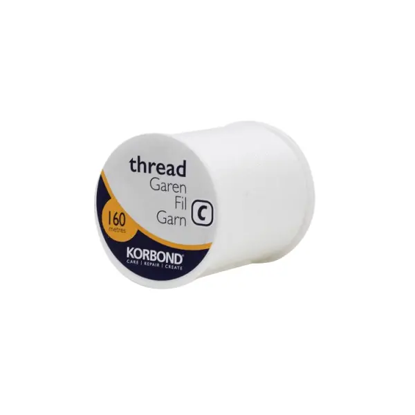 Korbond Polyester Sewing Thread White 160m