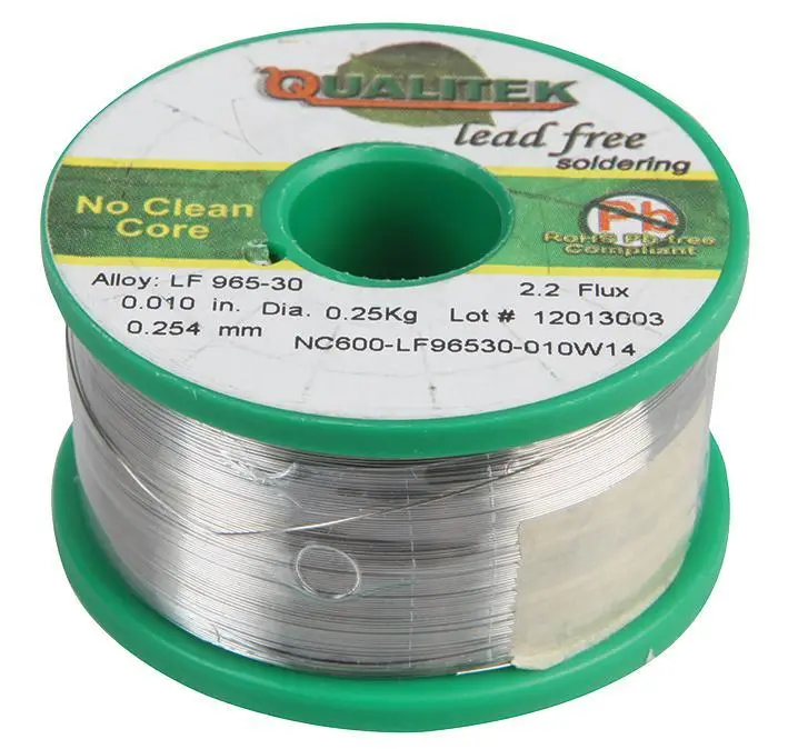 QUALITEK Lead-Free Solder Wire, No-Clean, 0.25mm, 250g