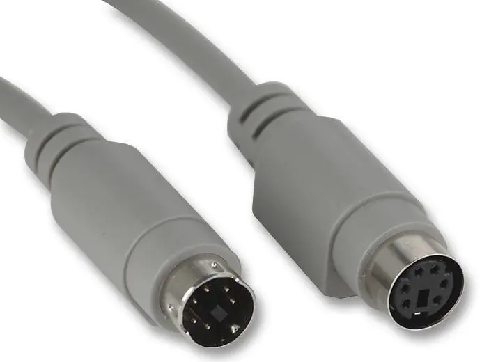 PRO SIGNAL 6-Pin PS/2 Extension Cable, Female to Male, 3m Grey