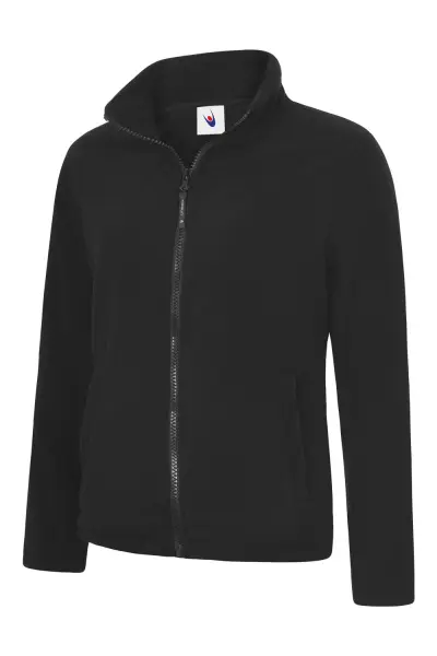 Uneek Vrouwen Classic Full Zip Fleece Jacket - Zwart - 2XL