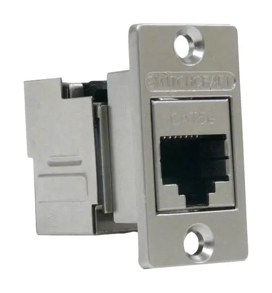 Adaptateur monté sur panneau RJ45 Cat5e blindé vers IDC avec passage Switch­­­­