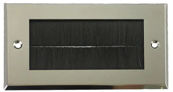 AV STAR 2-구 스틸 브러시 플레이트, 블랙 & 크롬 마감