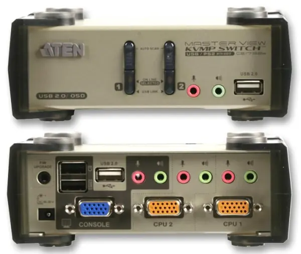 ATEN 2-Ports Commutateur KVM PS/2-USB avec OSD et Audio