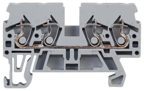 4 Conductor Through Terminal Block Cage Clamp 28AWG to 12AWG 500V 24A
