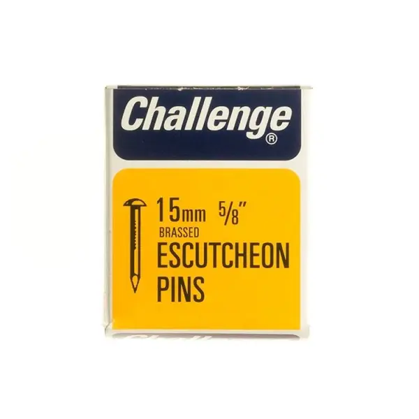 Challenge Brassed Escutcheon Pins 15mm 40g
