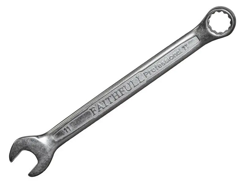 Faithfull Combination Spanner 11mm - Chrome Vanadium, Satin Finish