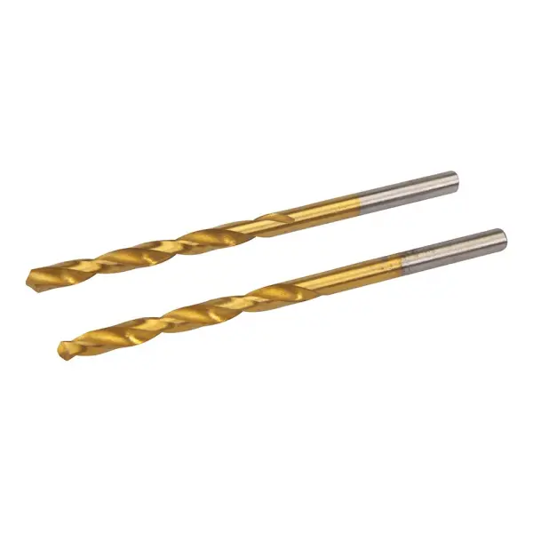 Silverline HSS Titanium-Coated Drill Bits 2pk - 4.0mm