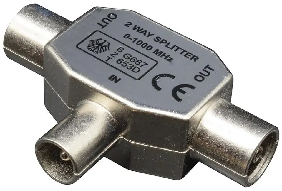 BLAKE UK Divisore Coassiale a T, 2 Vie, Metallico