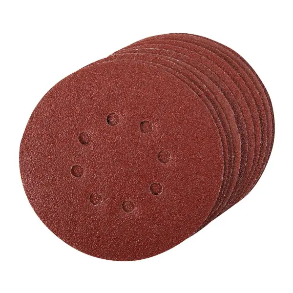 Silverline Hook & Loop Sanding Discs 150mm, 60 Grit, 10pk