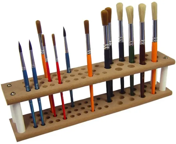 MAJOR BRUSHES Dřevěný stojan na štětce pro 45 ks