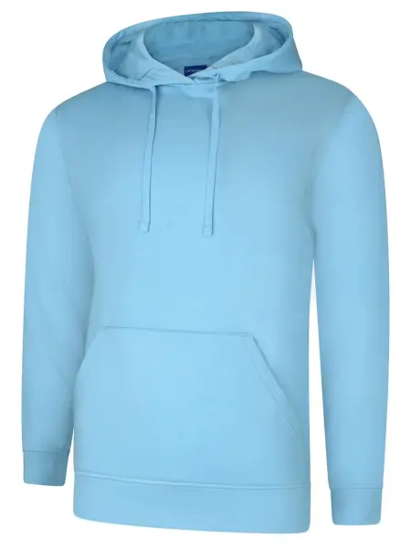 Uneek Deluxe Hooded Sweatshirt, 60% Cotton 40% Polyester, Sky, 3XL