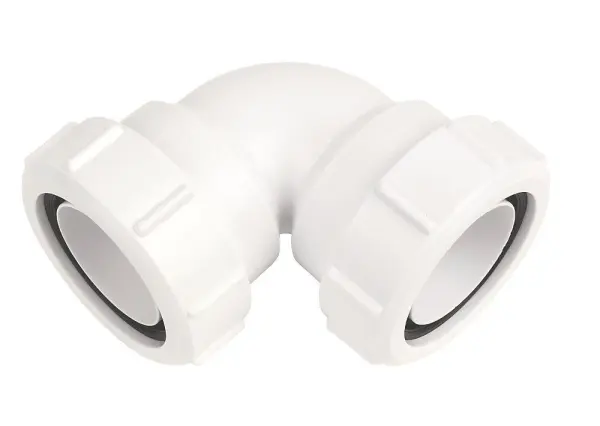 McAlpine MT4 90° Bend with Seals and Nuts, 40 mm, White