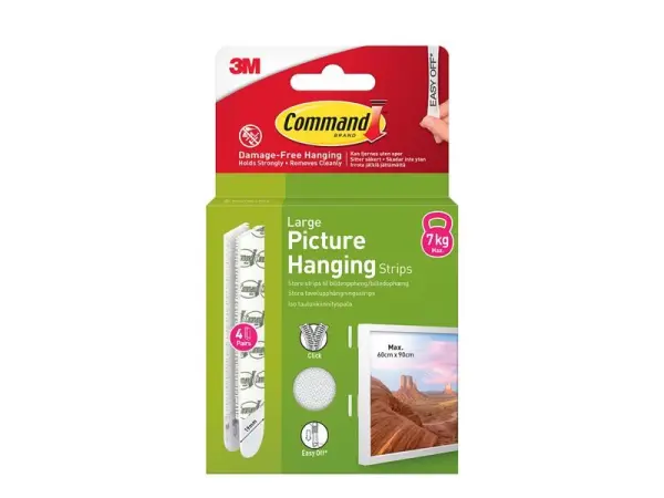 Command™ ピクチャーハンギングストリップ 大 4個パック