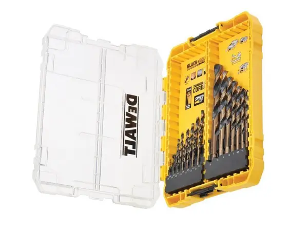 Dewalt DT70755 Coffret de mèches HSS, 21 pièces, Noir & Or