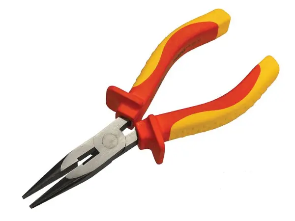 Faithfull VDE Long Nose Pliers, Chrome Vanadium Steel, 170mm