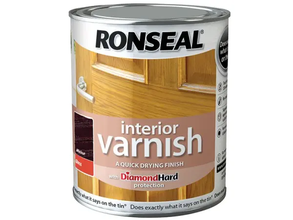 Vernis brillant Ronseal Séchage rapide noyer pour intérieur, 250 ml
