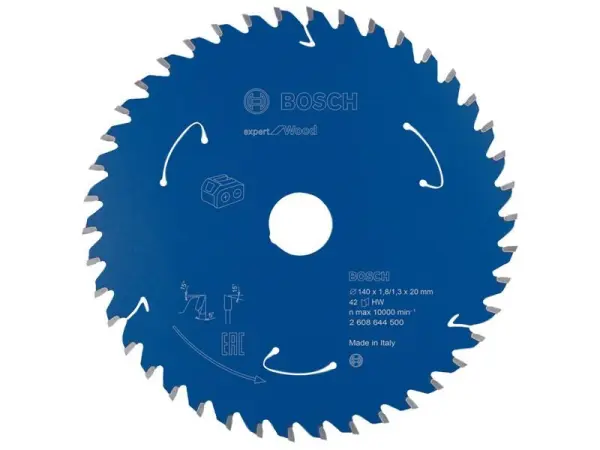 Bosch Expert Circular Saw Blade for Wood, 140mm, 42T Cordless Saws
