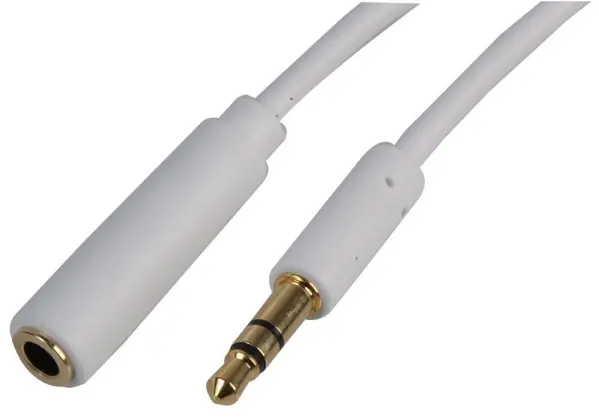 PRO SIGNAL 3.5mm Stereo Jack Extension Lead, 0.5m White