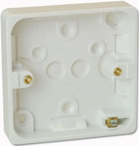 Crabtree 1ギャング 20mm 表面取り付けボックス プラスチック製