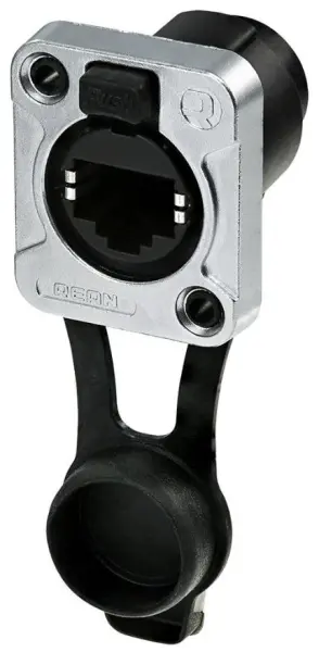 REAN RJ45 D-Size Panel Mount Socket, IP65, Feedthrough