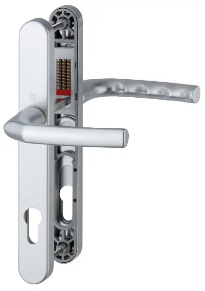 Birmingham Long Fixing Aluminium Lever Handles for UPVC Double Glazed Doors, 70