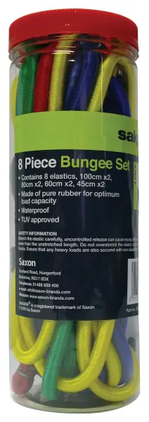 SAKURA 8 Piece Bungee Cord Set, 700g