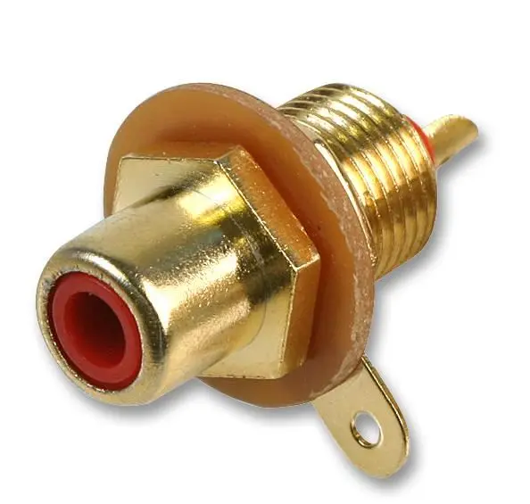 Pro Signal 2극 광축 소켓, 골드 플레이팅, 레드