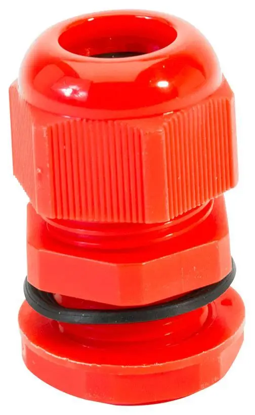 HELLERMANNTYTON Glande de cable M12 rojo, Nylon, 3-6.5mm, IP68, Pack de 10
