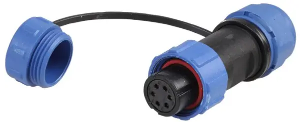 PRO ELEC - Kreisförmige Gewindesteckdose, 6-polig, 5-8mm, IP68