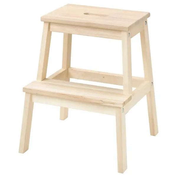 IKEA BEKVÄM Taburete Escalón de Madera de Álamo, 50cm