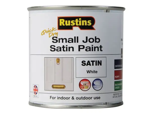 Rustins Peinture Satinée à Séchage Rapide Blanc 250ml