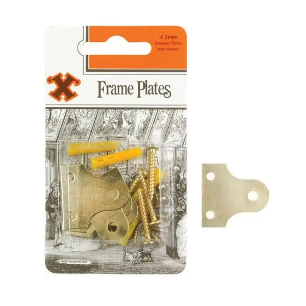 Brass Frame Plates 31mm, Pack of 4