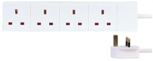 PRO ELEC 4구 멀티탭 연장선, 화이트, 2m, 13A