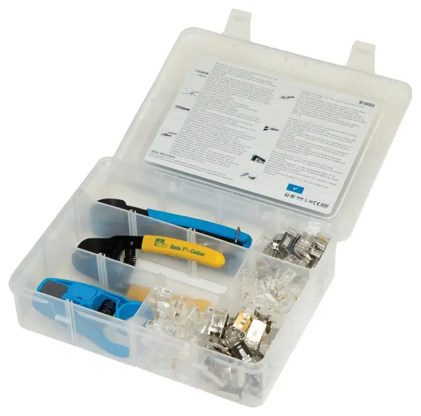 IDEAL-TEK Cat5e/Cat6/Cat6a RJ45 Feed-Thru Kit
