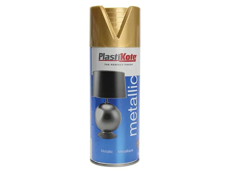 PlastiKote Metallic Gold Spray Paint, 400ml