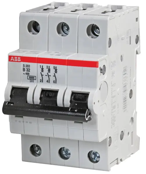 ABB TP MCB 32A, Tríphól, Cineál B, 277VAC