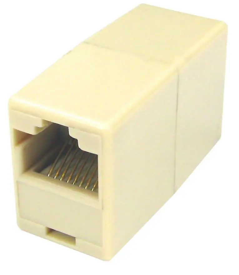 PRO SIGNAL RJ45 naar RJ45 Koppelstuk, Vergulde Pinnen, Recht Bedraad