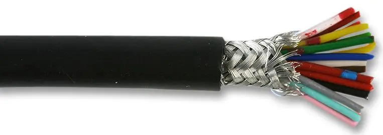 MULTICOMP PRO Cabo Blindado 20 Condutores, 0.2mm, Preto, 25m