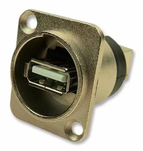 CLIFF USB 2.0 A to B Horizontal Panel Mount Connector