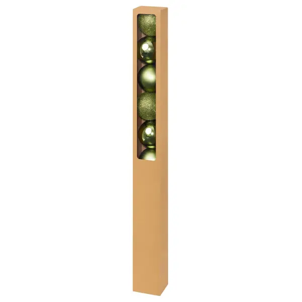 Premier Decorations 60mm Glitter Baubles Green, Pack of 10