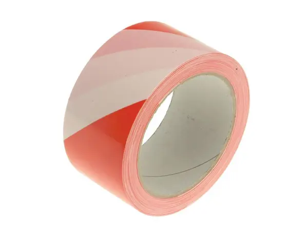 Faithfull Professional Red/White Hazard Tape, 50mm x 33m